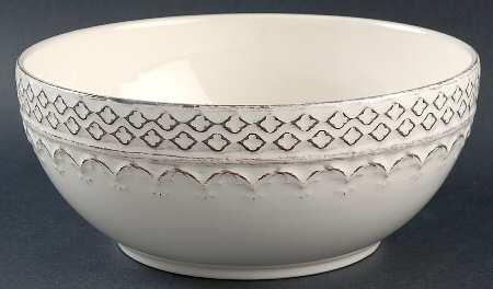 Lisbon White 9" Round Vegetable Bowl