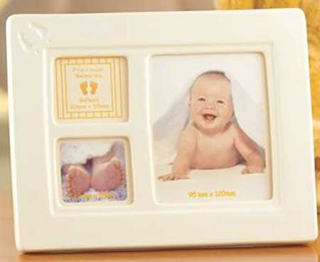 Precious Memories Baby Frame-Holds 3 Pictures