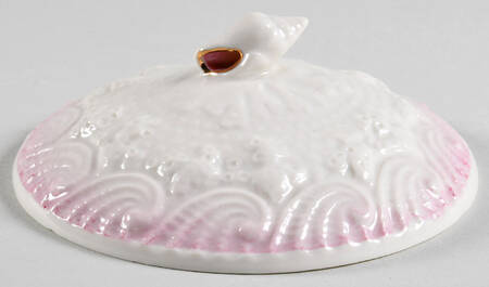 New Shell Pink (Gold Trim) Lid for Biscuit Barrel