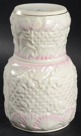 New Shell Pink (Gold Trim) 2-Piece Nite Set (Carafe and Tumbler)