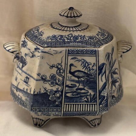 Kioto Blue Tea Caddy & Lid