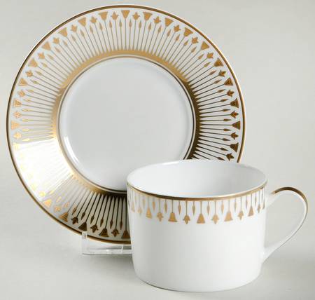 Soleil Levant Flat Cup & Saucer Set by Bernardaud