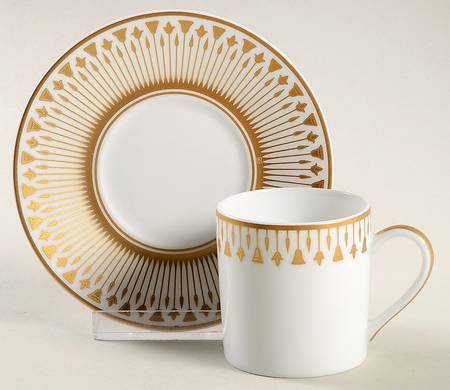 Soleil Levant Flat Demitasse Cup & Saucer Set