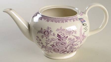 Asiatic Pheasant Plum Teapot No Lid