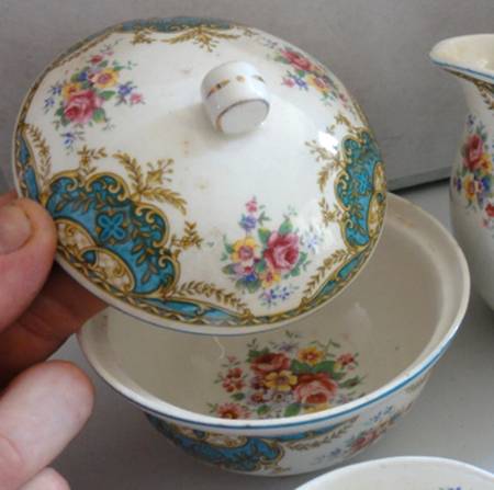 Balmoral Blue Sugar Bowl & Lid