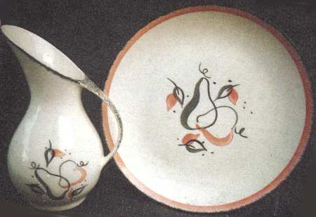 Shadow Fruit (Pink Border) by Blue Ridge Southern Pottery