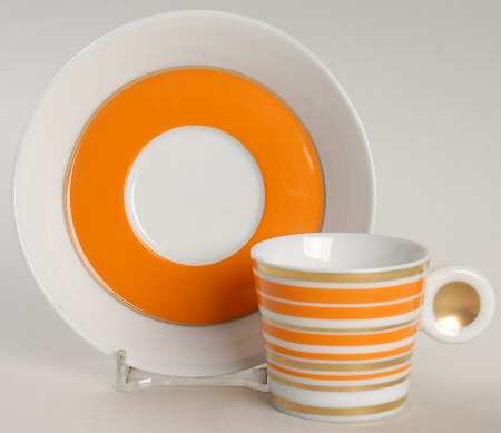 Irazu Orange Espresso Cup and Saucer Set