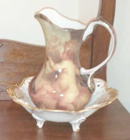 Cherub Collection Large Pitcher & Bowl Set