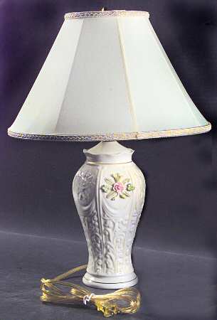 Romantic Rose 10" Electric Lamp & Shade