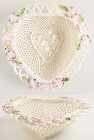 Basketware Violet Heart Basket