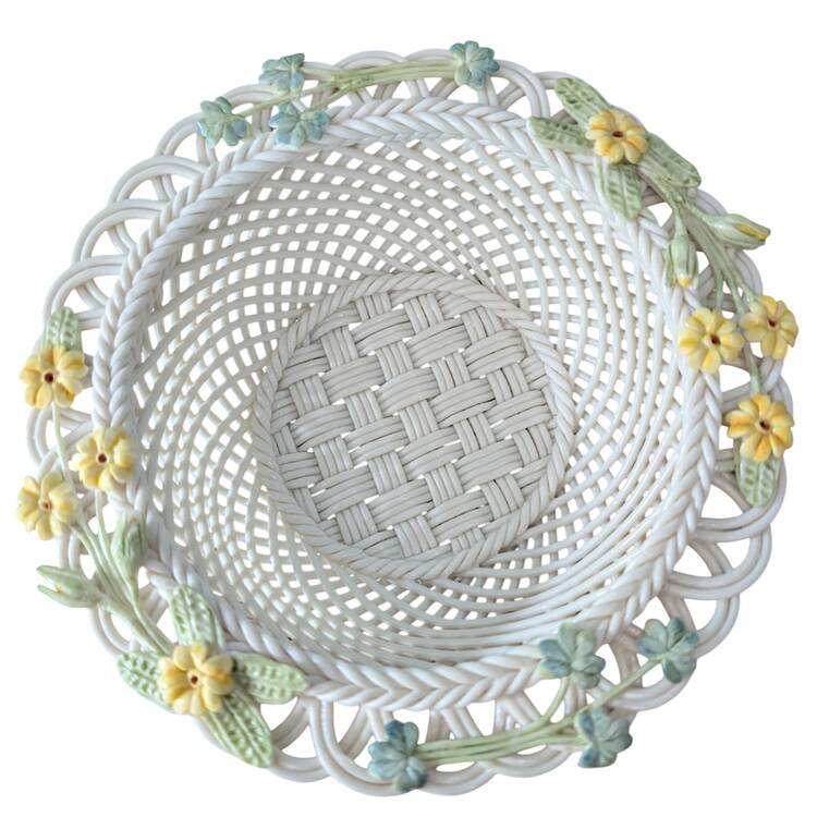 Basketware Round Floral Basket