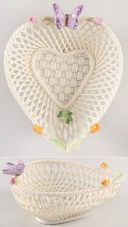 Basketware Rose Bud Heart Basket