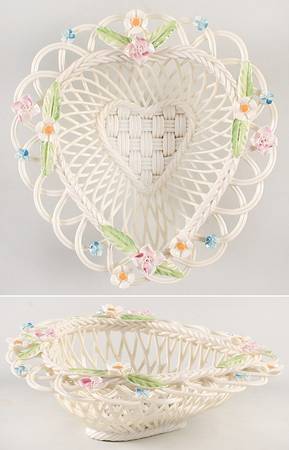 Basketware Flowers of Spring Heart Basket
