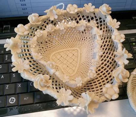Basketware No Color Floral Heart Basket