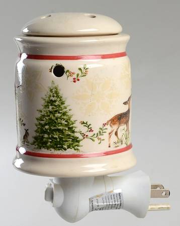 Winter Forest Wall Plug-In Wax Wamer & Lid