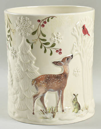 Winter Forest Cookie Jar No Lid