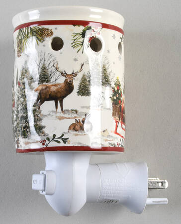 Winter Forest Wall Plug-In Wax Warmer No Lid