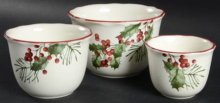 Winter Forest (3 Piece) Nesting Bowl Set (4", 5", 6")