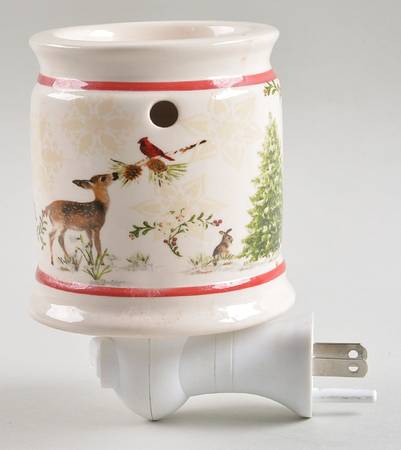 Winter Forest Wall Plug-In Wax Warmer No Lid