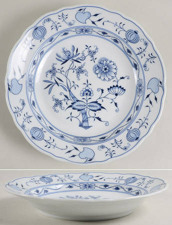 Blue Onion Large Rim Soup Bowl