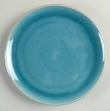 Canvas Crackle Teal Salad Plate
