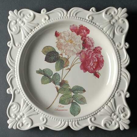 Redoute Rose (Embossed) Luncheon Plate