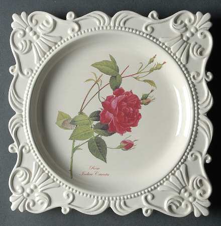 Redoute Rose (Embossed) Luncheon Plate