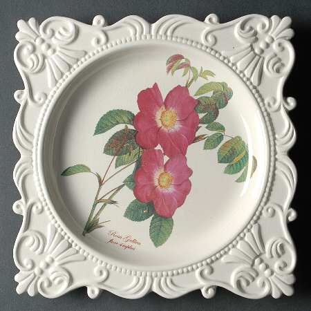 Redoute Rose (Embossed) Luncheon Plate