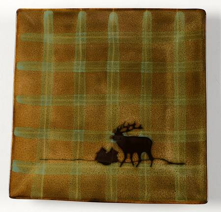 Roaming Elk Square Salad Plate
