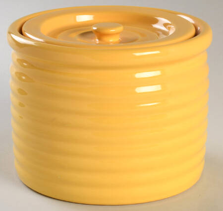 Ring Yellow (New, Circa 2000) 4" Storage Jar & Lid