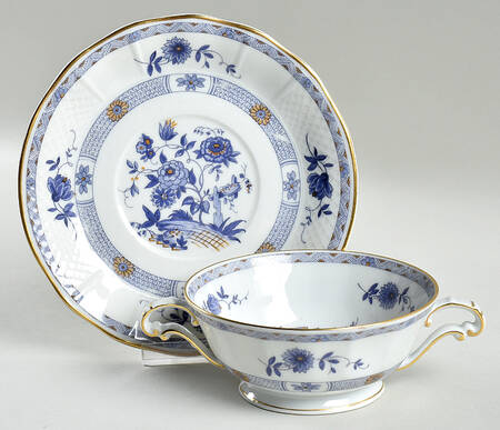 BER650 Footed Cream Soup Bowl & Saucer Set
