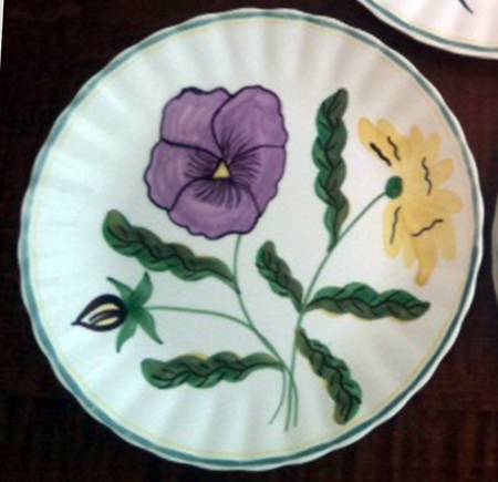 Garden Flowers Salad Plate
