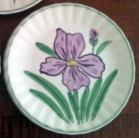 Garden Flowers Salad Plate