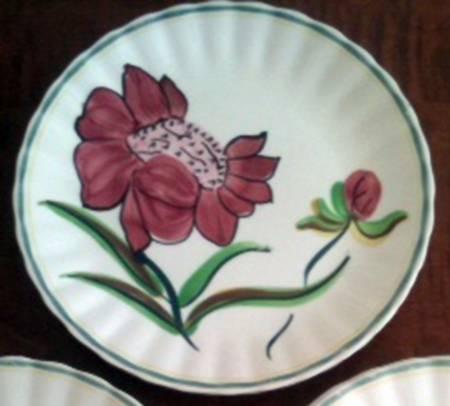 Garden Flowers Salad Plate