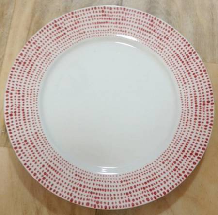 B1V1 Red Dinner Plate