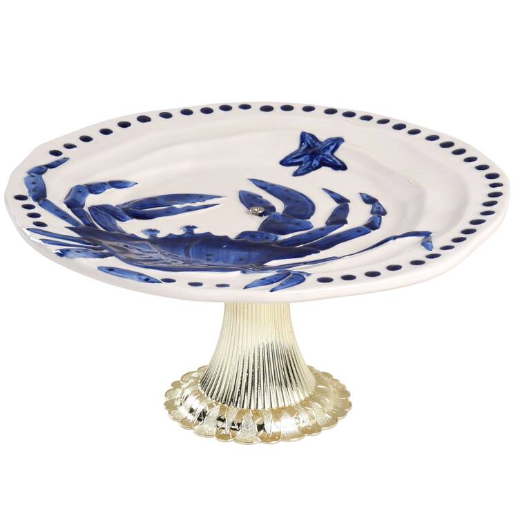Magic Sea Cake Stand with 4"-5" Metal Pedestal  Hc