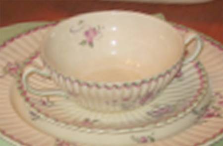A4959 Flat Cream Soup Bowl & Saucer Set