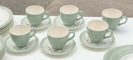 Jasmine Flat Cup & Saucer Set