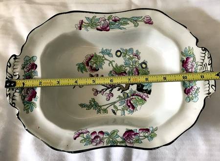 Indian Tree (Scalloped) Rectangular Vegetable Bowl No Lid
