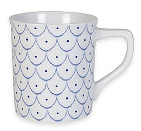 Bistro Blue Scallop Mug