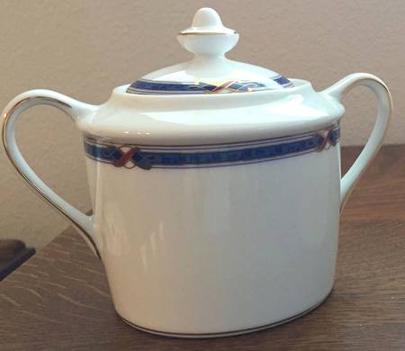 Alliage Bleu Sugar Bowl & Lid
