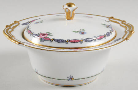 Pompadour Sugar Bowl & Lid by Bernardaud