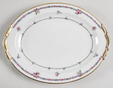 Pompadour 11" Oval Serving Platter by Bernardaud