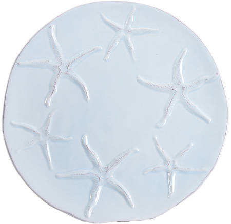 Seahorse and Seashell Menagerie Blue Dinner Plate