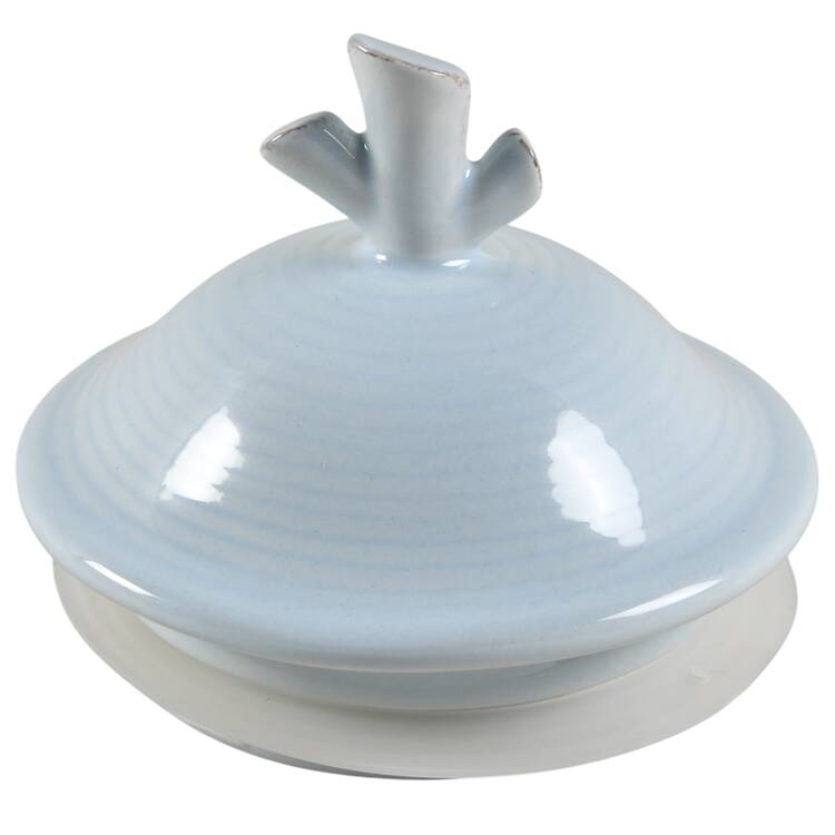 Seahorse and Seashell Menagerie Blue Lid for 6" Storage Jar