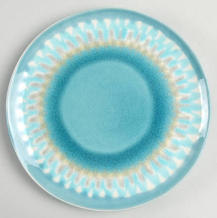 Shibori Aqua Salad Plate