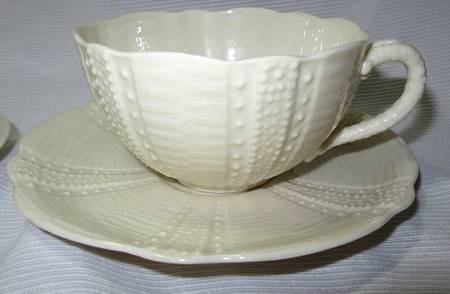 Echinus White Flat Cup & Saucer Set