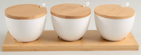Ripple (10 Pc) Condiment Set (3 COBWWL,3 CSPOON&TRACOW)