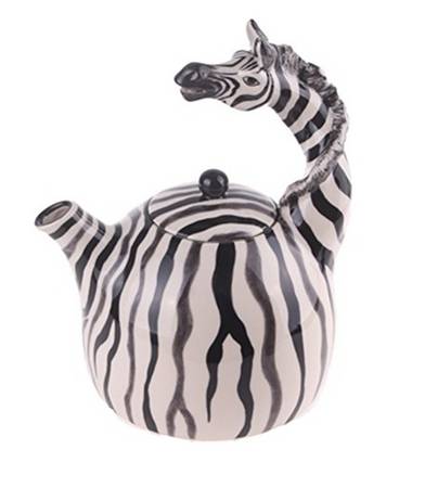 Zebra Teapot & Lid