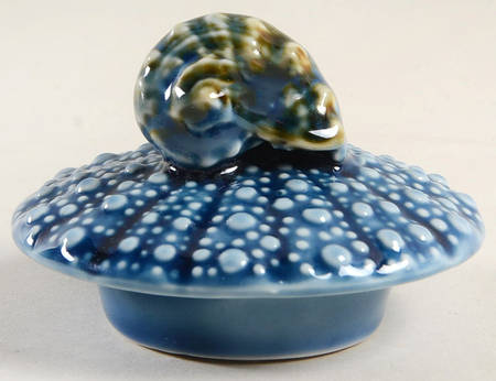 Blue Urchin Lid for Teapot